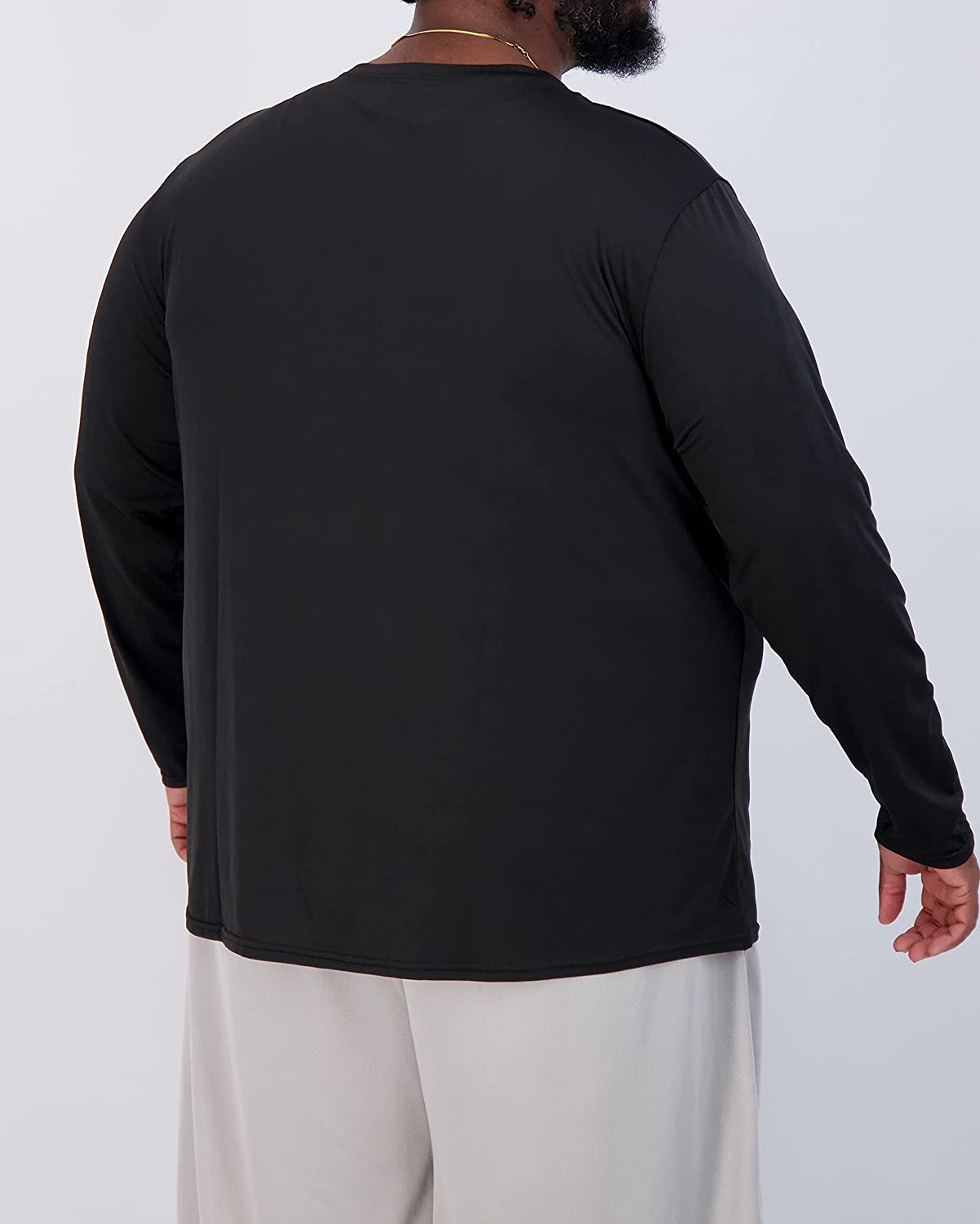 3 Pack: Men’s Big & Tall Tech Stretch Long-Sleeve & Short-Sleeve Dry-Fit T-Shirt - Image 1